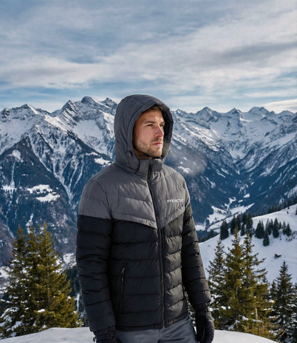 Men’s Reversible Winter Jacket 2-in-1 Waterproof Windproof Coat