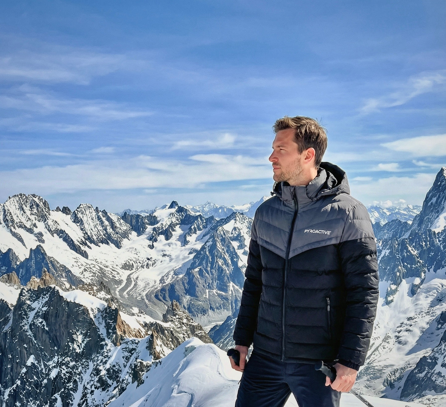 Men’s Reversible Winter Jacket 2-in-1 Waterproof Windproof Coat